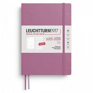 Weekly Planner & Notebook 2026 Medium (A5) 18 Months Dusty Rose
