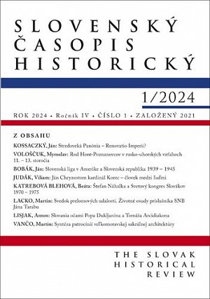 Slovenský časopis historický  1 / 2024