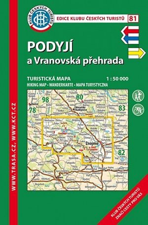 Podyjí, Vranovská přehrada /KČT 81 1:50T Turistická mapa