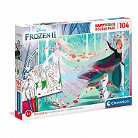 Clementoni Puzzle Double face colouring - Frozen 2, 104 dílků