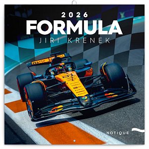 Kalendář 2026 poznámkový: Formule - Jiří Křenek 30 x 30 cm