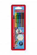 Fixa STABILO Pen 68 sada 6 ks v plastovém pouzdru