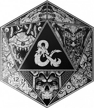 Puzzle Dungeons and Dragons - Kostka v plechové krabičce 750 dílků