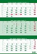 Kalendář nástěnný 2025 - Tříměsíční zelený