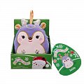 Squishmallows Vánoční ozdoba Sob s třpytivými parohy Jaida 10 cm
