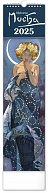 Kalendář 2025 nástěnný: Alfons Mucha, 12 × 48 cm