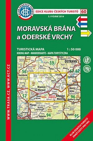 Moravská brána,Oderské vrchy /KČT 60 1:50T Turistická mapa