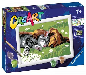 Ravensburger CreArt - Spící pes a kočka