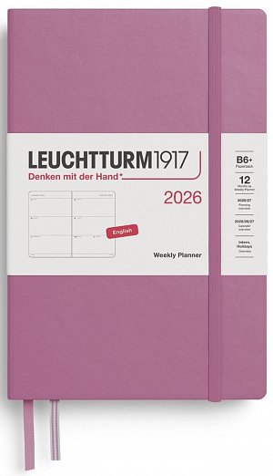 Weekly Planner 2026 Paperback (B6+) Dusty Rose