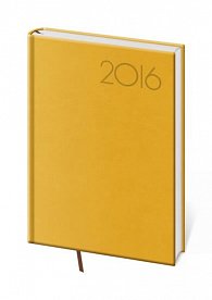 Diář 2016 - Print B6 denní - žlutá