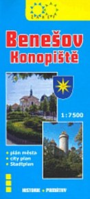 Benešov, Konopiště-plán města 1:7 500