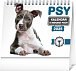 NOTIQUE Stolový kalendár Psy – s menami psov 2025, 16,5 x 13 cm