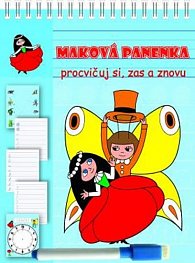 Maková panenka - Stíratelné listy A5 s popisovačem - Procvičuj si, zas a znovu