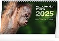 Kalendář 2025 stolní: Nejzajímavější zvířata, 23,1 × 14,5 cm