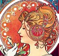 Alfons Mucha vázanka 2026 - nástěnný kalendář