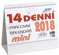 14denní pracovní kalendář mini 2018