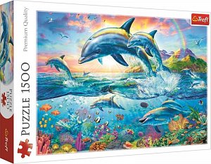 Trefl Puzzle Rodina delfínů / 1500 dílků