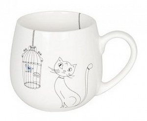 Hrnek buclák - Kočka a ptáček v kleci / Cats and Birds