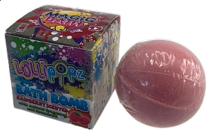 Šumivá koule do vany Lollipopz vůní maliny