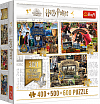 Trefl Puzzle Harry Potter: Turnaj tří kouzelníků, Famfrpál a Bradavice 400 + 500 + 600 dílků