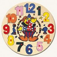 Puzzle hodiny s klaunem (30x30)