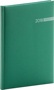 Diář 2018 - Capys - týdenní, A5, zelený, 15 x 21 cm