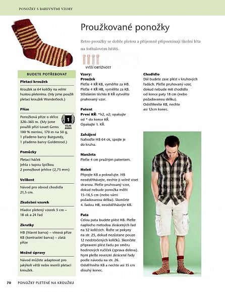 Náhled Ponožky pletené na kroužku - 50 jednoduchých návodů na pletení bez jehlic