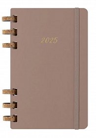 Moleskine Spirálový plánovací zápisník Life 2025 hnědý L, tvrdý