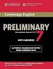 Cambridge English Preliminary PET 7: Student´s Book with answers