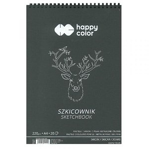 Happy Color Skicák se spirálou - černý A4, 1.  vydání