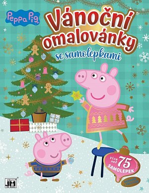 Peppa Pig - Vánoční omalovánky se samolepkami