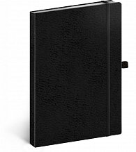 Notes - Vivella Classic černý/černý, tečkovaný, 15 x 21 cm