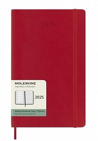 Moleskine Plánovací zápisník 2025 červený L, měkký