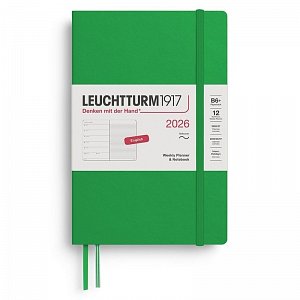 Weekly Planner & Notebook 2026 Paperback (B6+) Spring Leaf
