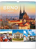 Kalendář 2025 nástěnný: Brno, 30 × 34 cm