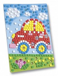 Mozaikový obrázek Auto z mechové gumy, 405 dílků