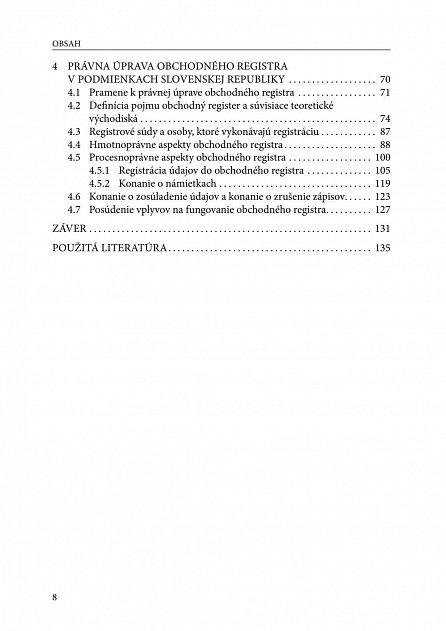 Náhled Teoretické aspekty obchodného registra - Minulosť a súčasnosť