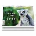 Zvířata v ZOO 2026 - stolní kalendář