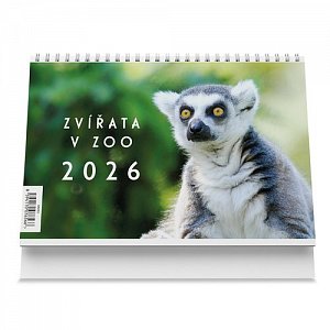 Zvířata v ZOO 2026 - stolní kalendář