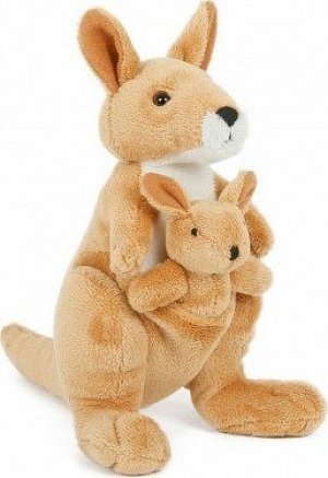 Klokan s mládětem plyš 16cm 0m+