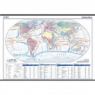 Svět - hydrosféra - školní nástěnná mapa 1:28 mil./136x96 cm