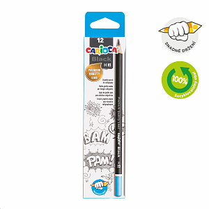 Carioca trojhranná tužka Black, 3/H, krabička, 12 ks