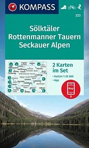 Sölktäler, Rottenmanner Tauern, Seckauské Alpy 1:55 000 / sada 2 turistických map KOMPASS 223