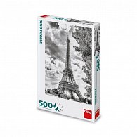 Puzzle Eiffelova věž černobílá 500 dílků