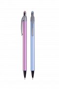 Spoko Stripes kuličkové pero, Needle Tip, modrá náplň, displej, mix barev - 40ks
