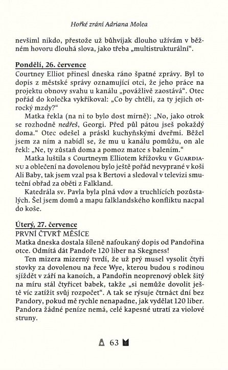 Náhled Hořké zrání Adriana Molea, 3.  vydání