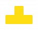 djois podlahové samolepicí značení - tvar T, 15 x 5 cm, žluté, 10 ks
