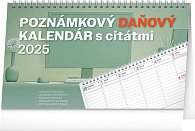 NOTIQUE Stolový kalendár Poznámkový daňový s citátmi 2025, 25 x 14,5 cm Slovensky