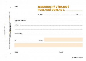 Výdajový doklad jednoduchý, A6, 100 listů, NCR