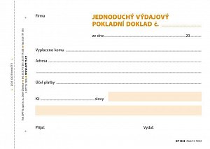 Výdajový doklad jednoduchý, A6, 100 listů, NCR